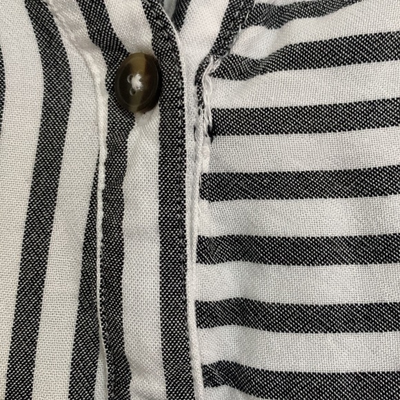 White and dark blue stripped shirt/blouse - Picture 4 of 5